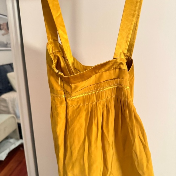 J CREW gold yellow silk flowy cami top - Picture 6 of 6